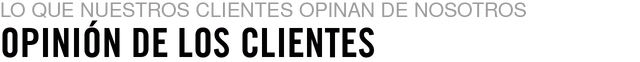 Opinión de los clientes